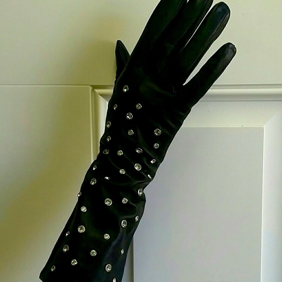 Michael Kors Accessories - Michael Kors Leather dress gloves bling Small